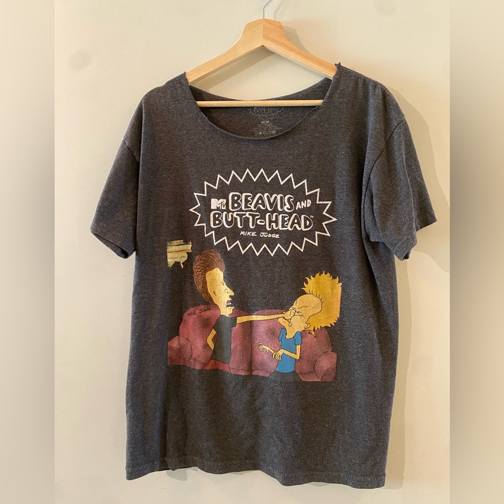 Beavis and Butthead Gray Graphic T-Shirt